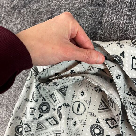Rip Skirt Hawaii Wrap Skirt L Aztec Tribal Gray Stretch Unlined Mini Swim - Picture 5 of 10